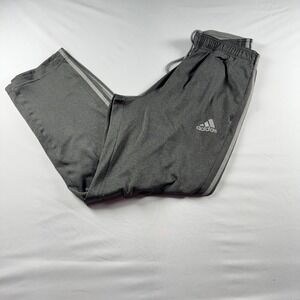 Adidas Mens Climalite Training Pants Grey Heathered Track Sweatpants Large